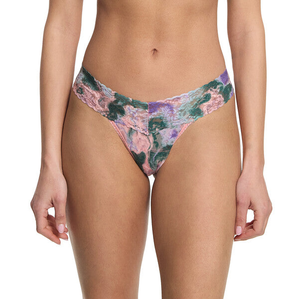 Signature Lace Low Rise Thong | Painter (Green)