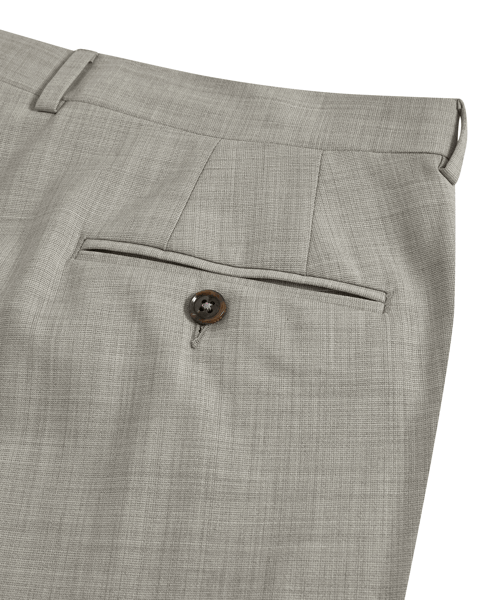 Men | Classic Wool Suit Trouser | Light Pastel Grey (V2)