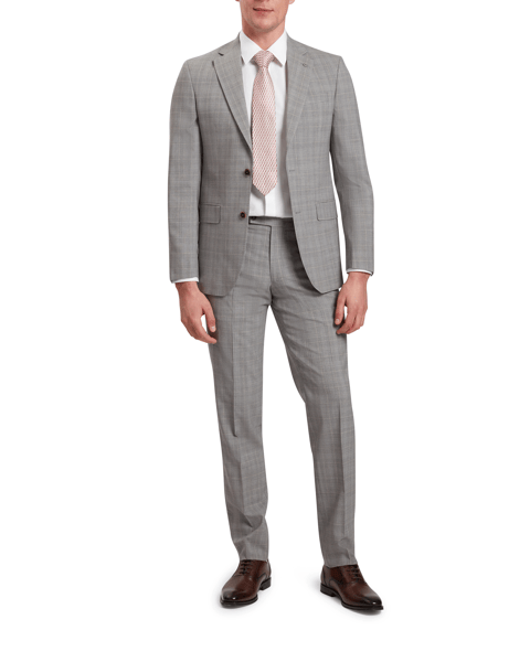 Men | Classic Wool Suit Trouser | Light Pastel Grey (V3)