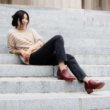 Mia Everyday Ankle Bootie Auburn Women's Leather Boot Nisolo