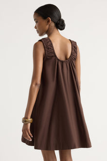 Isilda | Winnie Organic Cotton U-Neck Mini Dress in Size Extra Small