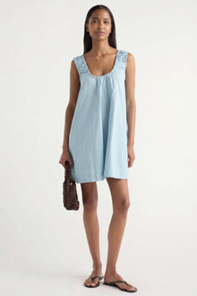 Isilda | Winnie Organic Cotton U-Neck Mini Dress in Size Extra Small