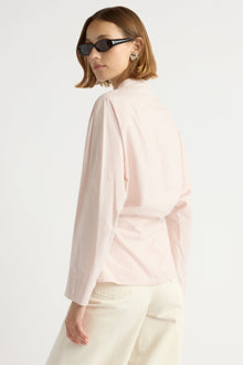 Mali | Zainab Sculpted Cotton Wrap Blouse in Size Small