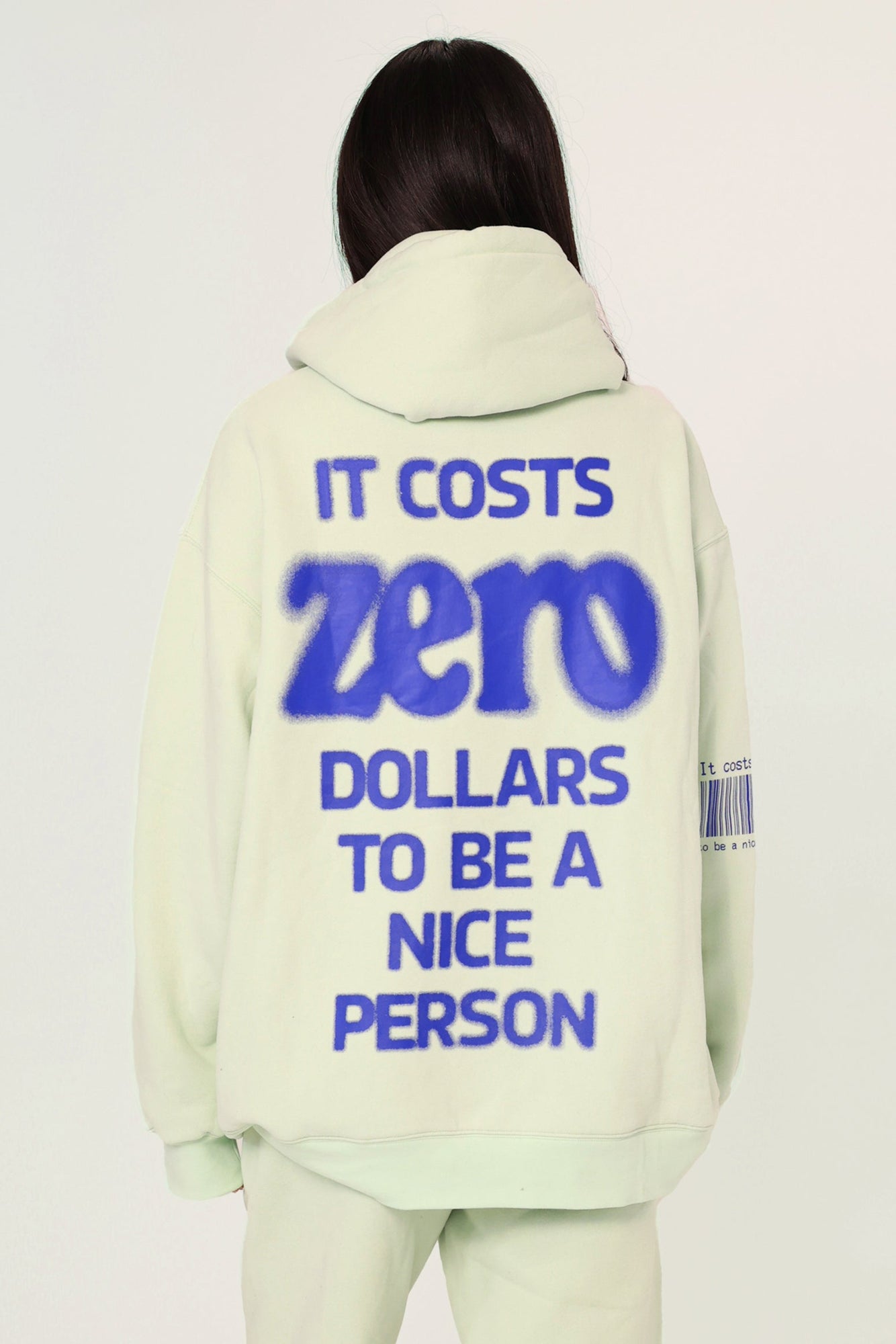 It Costs $0.00 To Be A Nice Person Hoodie | Mint