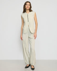 Renee | Zhou Tie-Back Button Vest in Size Small