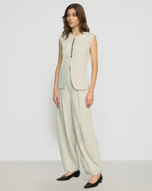 Renee | Zhou Tie-Back Button Vest in Size Small